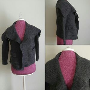 Vince gray 80% baby alpaca open front sweater Sz S