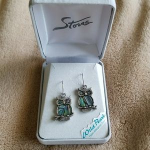 Brand new owl gem earrings