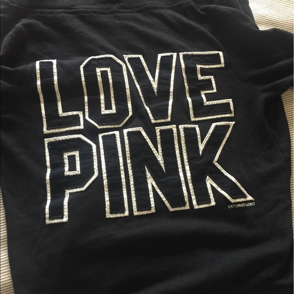 SOLD ✅ PINK Victoria's Secret Logo Zip-Up Jacket - Picture 2 of 3