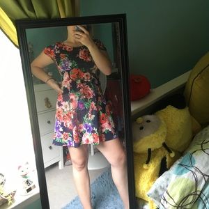Structured floral dress