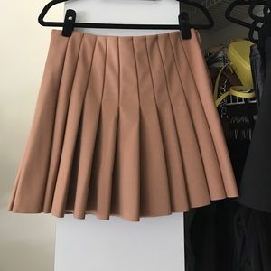 Forever 21 Thick Camel Skirt with Pleats