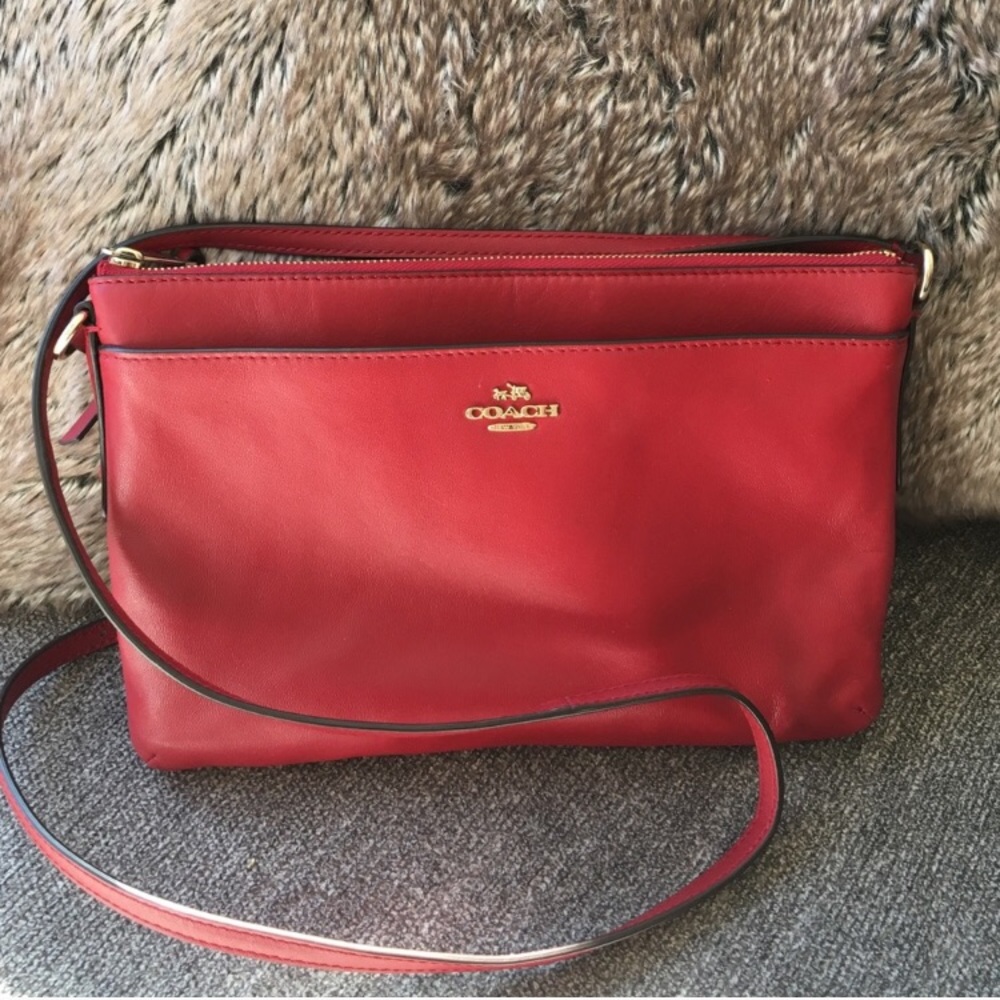 COACH Red Crossbody Bag & Clutch NWOT