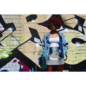 Style stalker heavy metal mini skirt