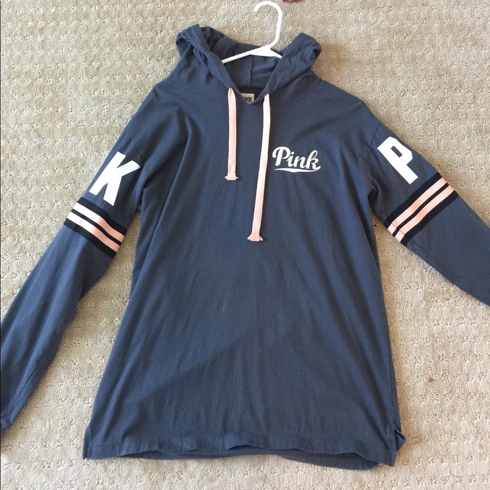 Victoria's Secret PINK gray and pink hoodie
