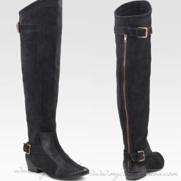 Joie Shoes - Joie So Many Roads Suede Over the Knee Boots