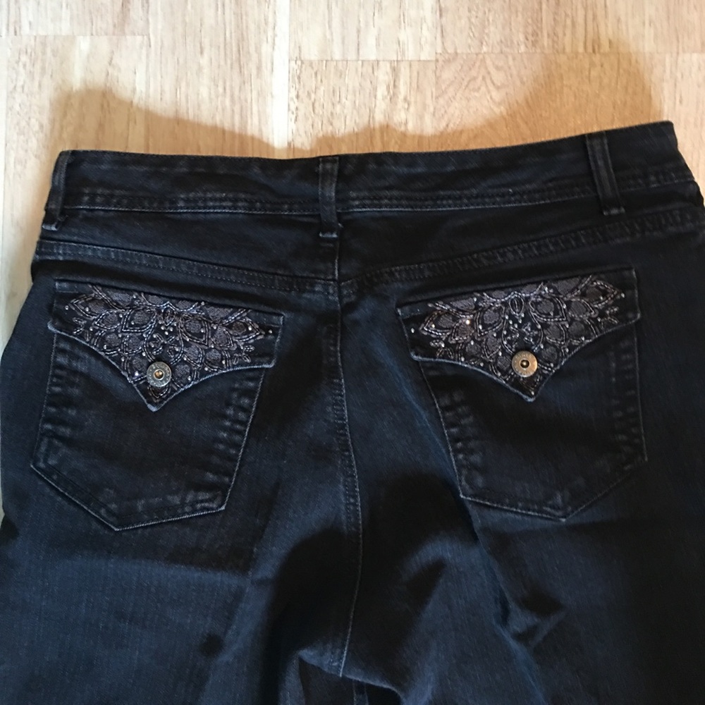 Macy brand Style & Co black Jeans curvy size 12