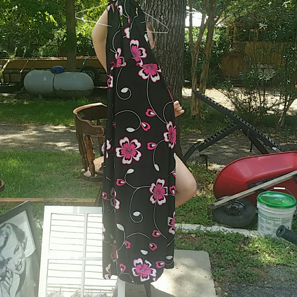 Floor length halter dress