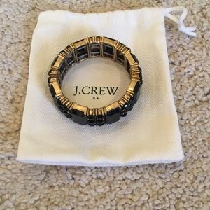 J Crew black and gold bracelet