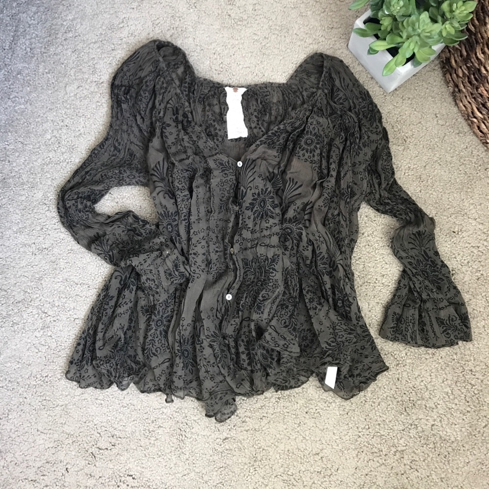 Free People Trapeze Gauze Top