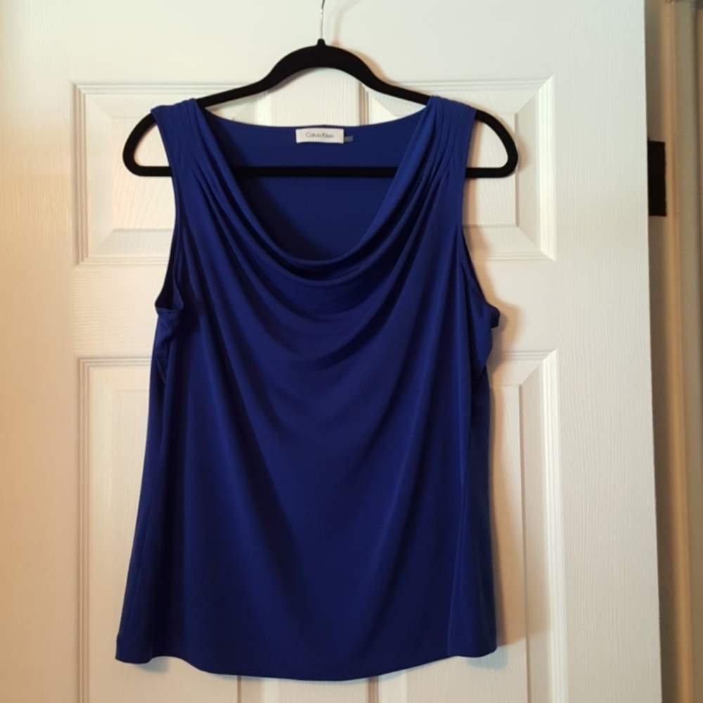 Calvin Klein Dressy Blue Top Like New