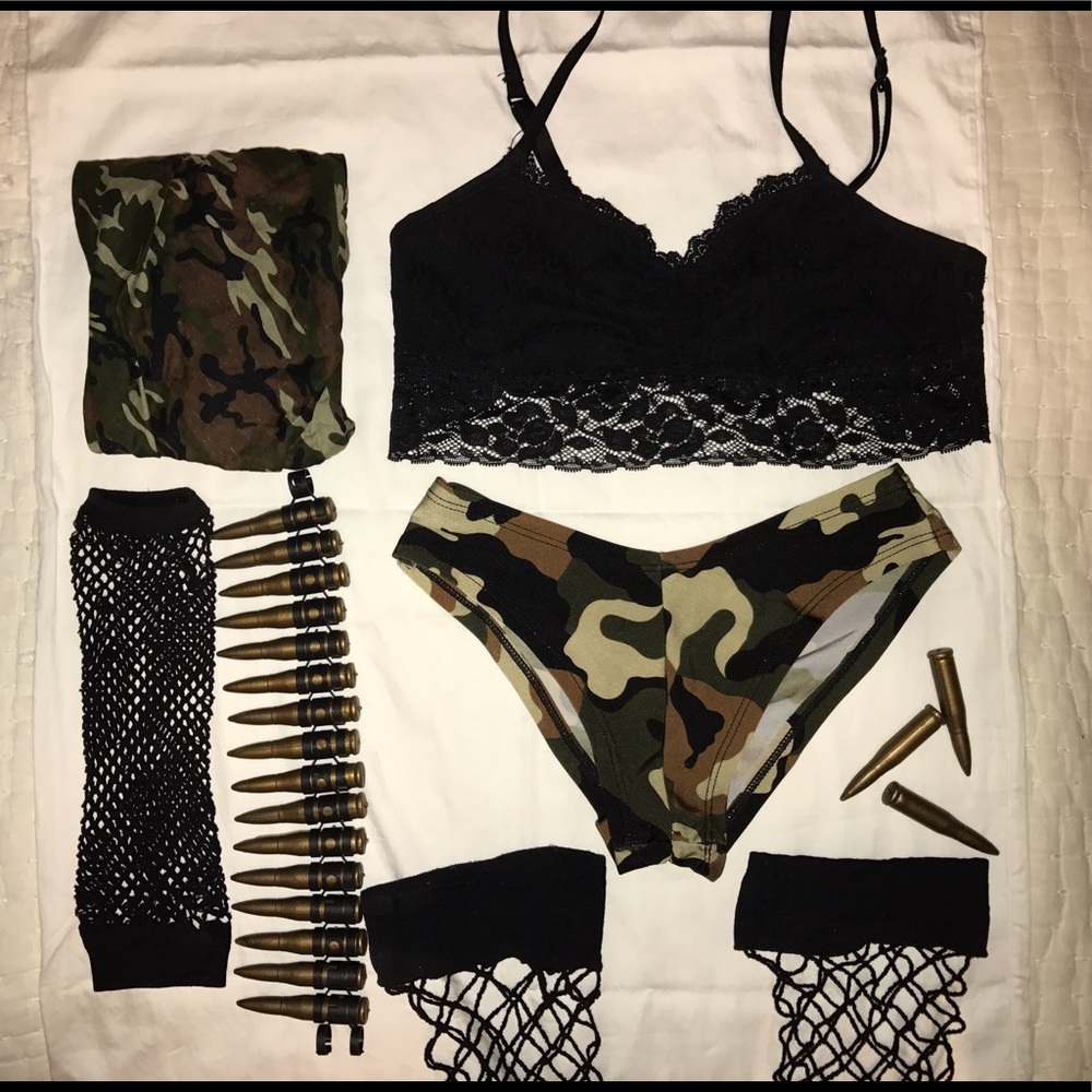 ❤️❤️SOLD❤️❤️Camo Army Rave Outfit