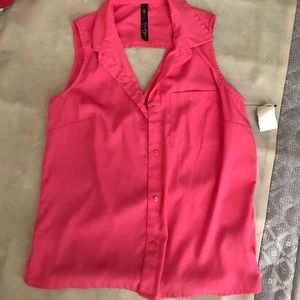 Pink Collared Tank