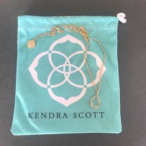 Kendra Scott clear tear drop necklace