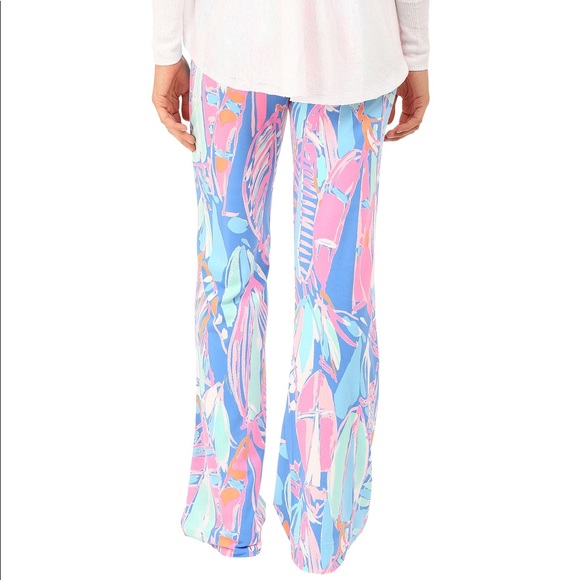 ❗️SOLD‼️Lilly Pulitzer Georgia May Bay Blue Pants - Picture 3 of 6