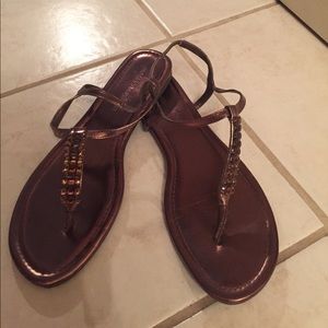 Brown Montego Bay Jeweled Sandals