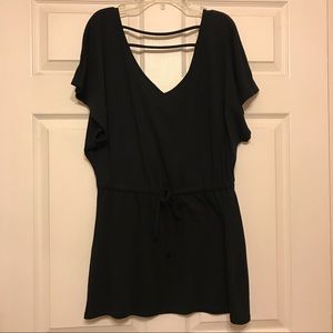 Solid Black Casual Dress