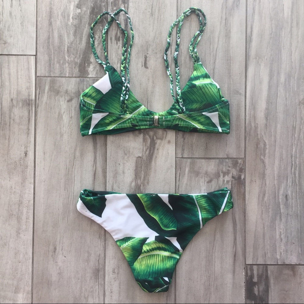 Banana Leaf Palm Print Bikini - Picture 2 of 5