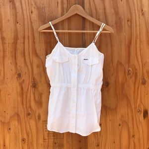 RVCA white button tank