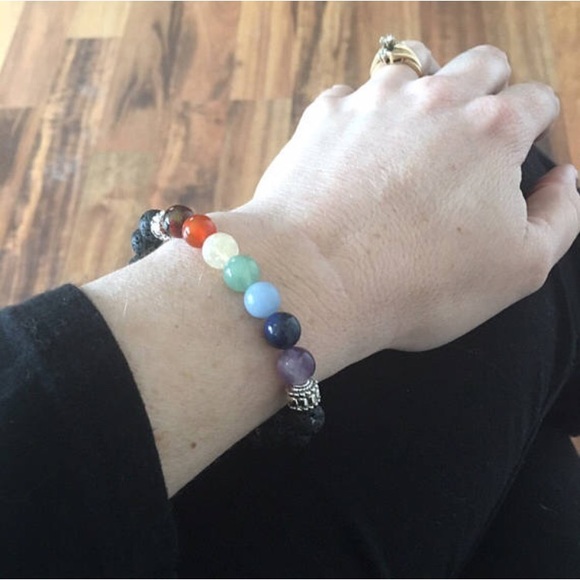 7 Chakra Diffuser Bracelet )Reserved) - Picture 2 of 2