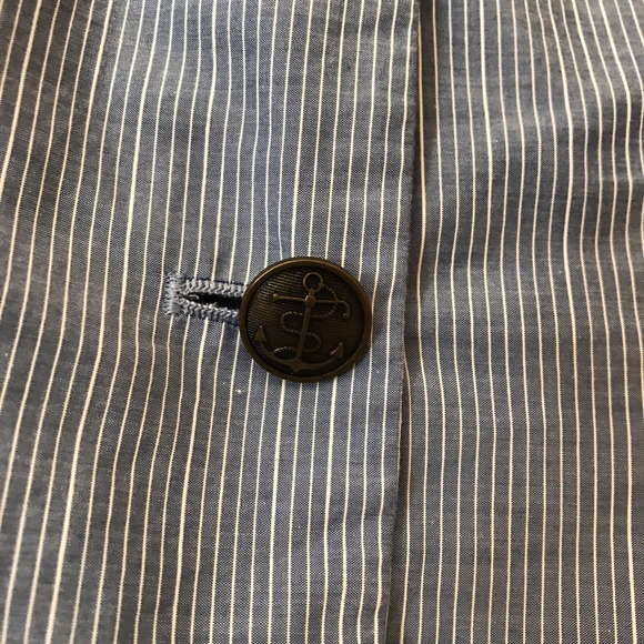 J. Crew blue and white striped cotton blazer - Picture 4 of 4