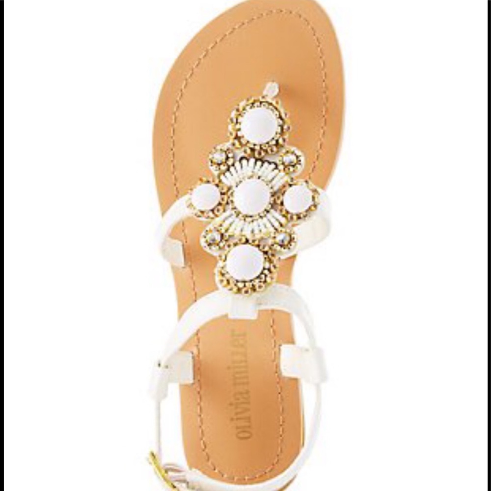 Olivia Miner jeweled gem summer sandal wedding