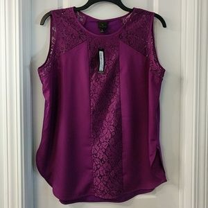 Worthington Madrid purple blouse XL
