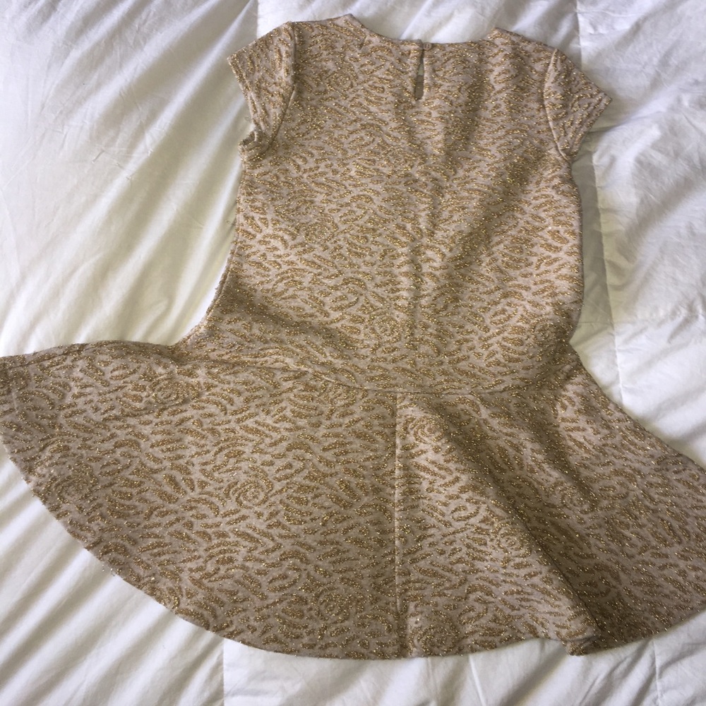 ZARA GOLD GLITTER DRESS - Picture 4 of 5
