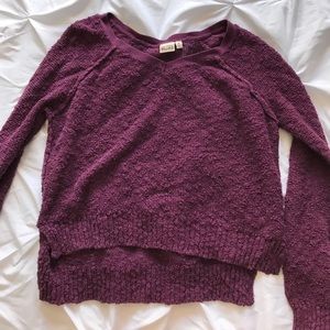 High low knitted sweater