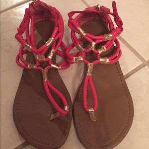 Montego Bay Orange Zipper Sandals