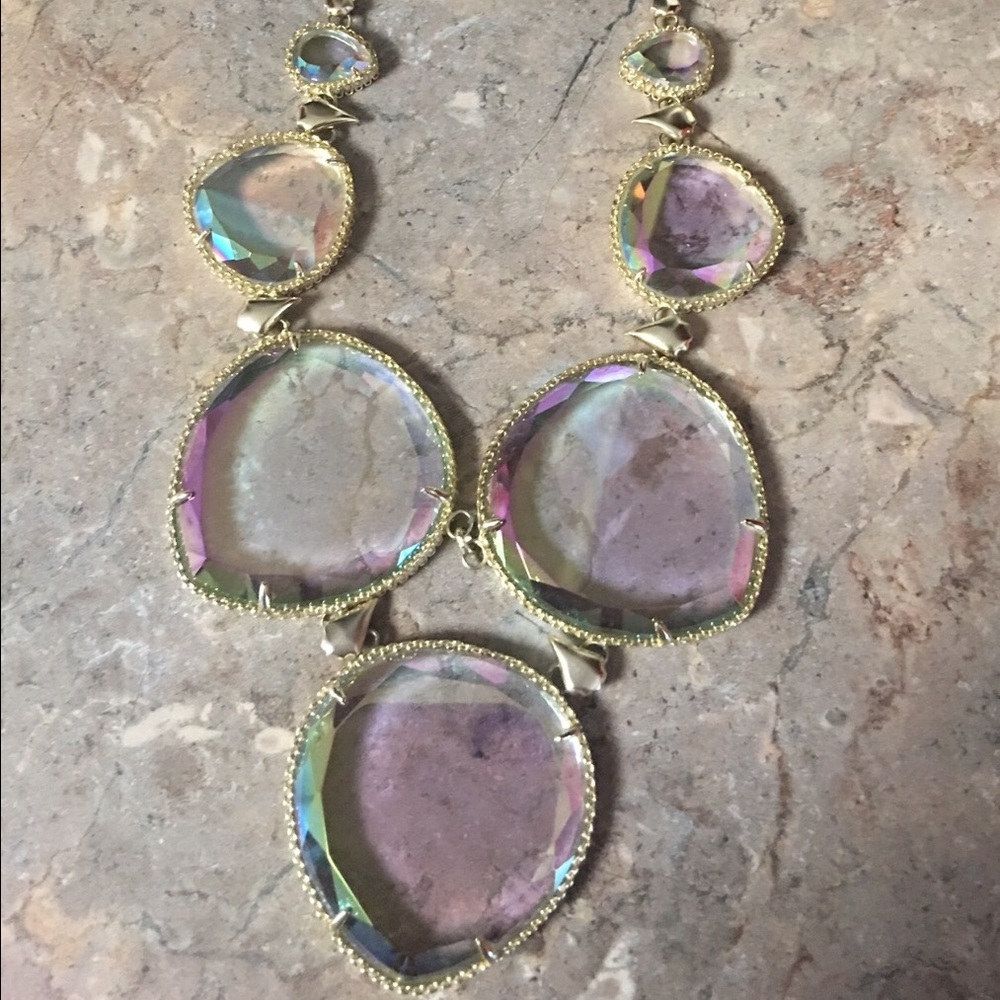 🚫SOLD🚫Kendra Scott Clear Iridescent Rebecca EUC