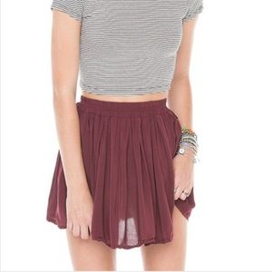 Brandy Melville Maroon Luma Skirt