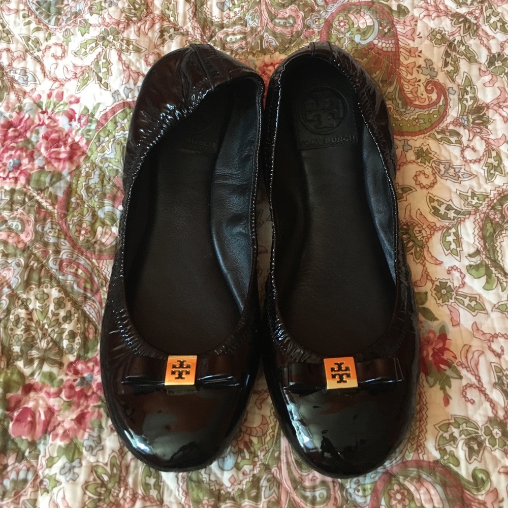 Tory Burch Bow Patent Leather Flats