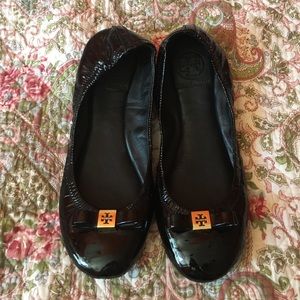 Tory Burch Bow Patent Leather Flats