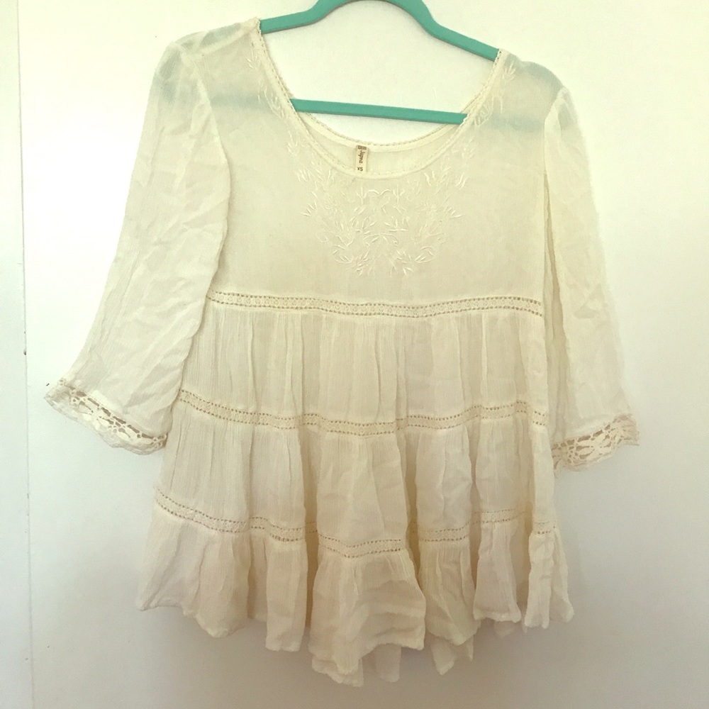 Boho babydoll top