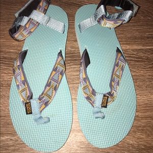 Teal Tevas Sandals
