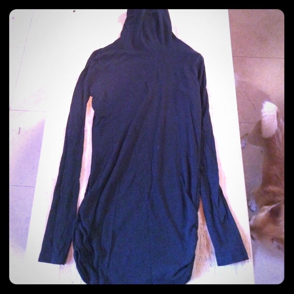 Long black turtleneck
