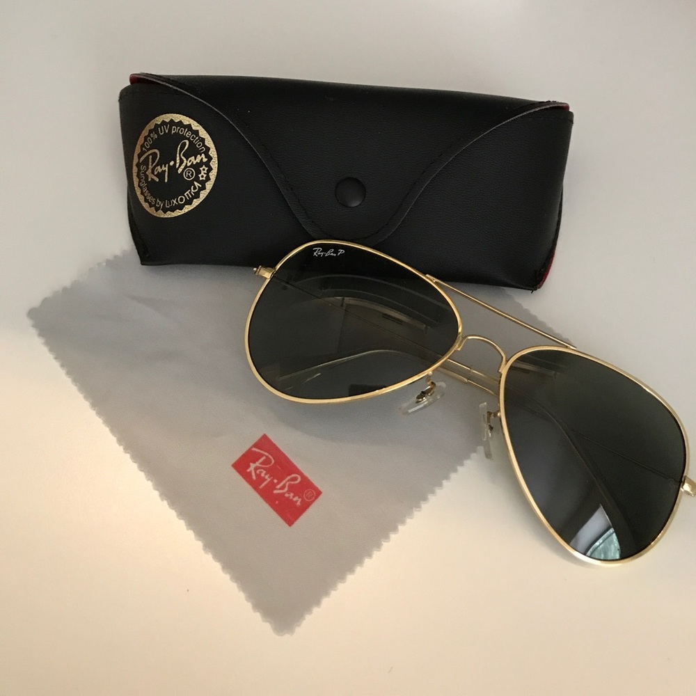Gold Polarized Raybans