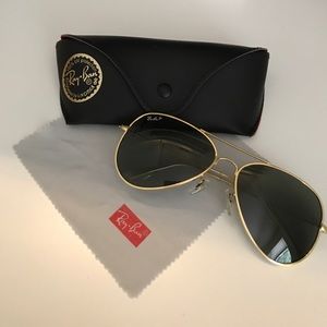 Gold Polarized Raybans