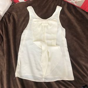 Cream colored bow shirt