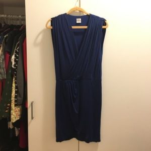 Halston Heritage Sleeveless Draped Mini Dress