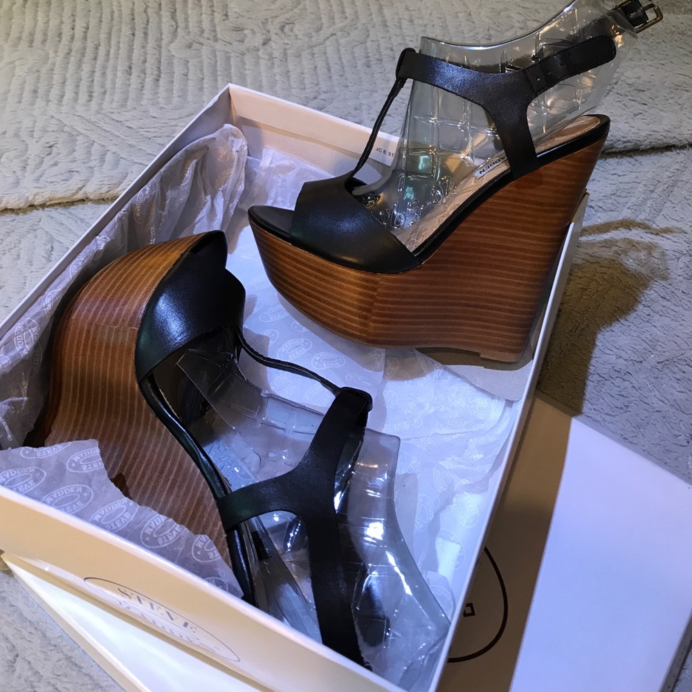 *NEW* 😍 Steve Madden Chayser Leather 7.5 Wedges