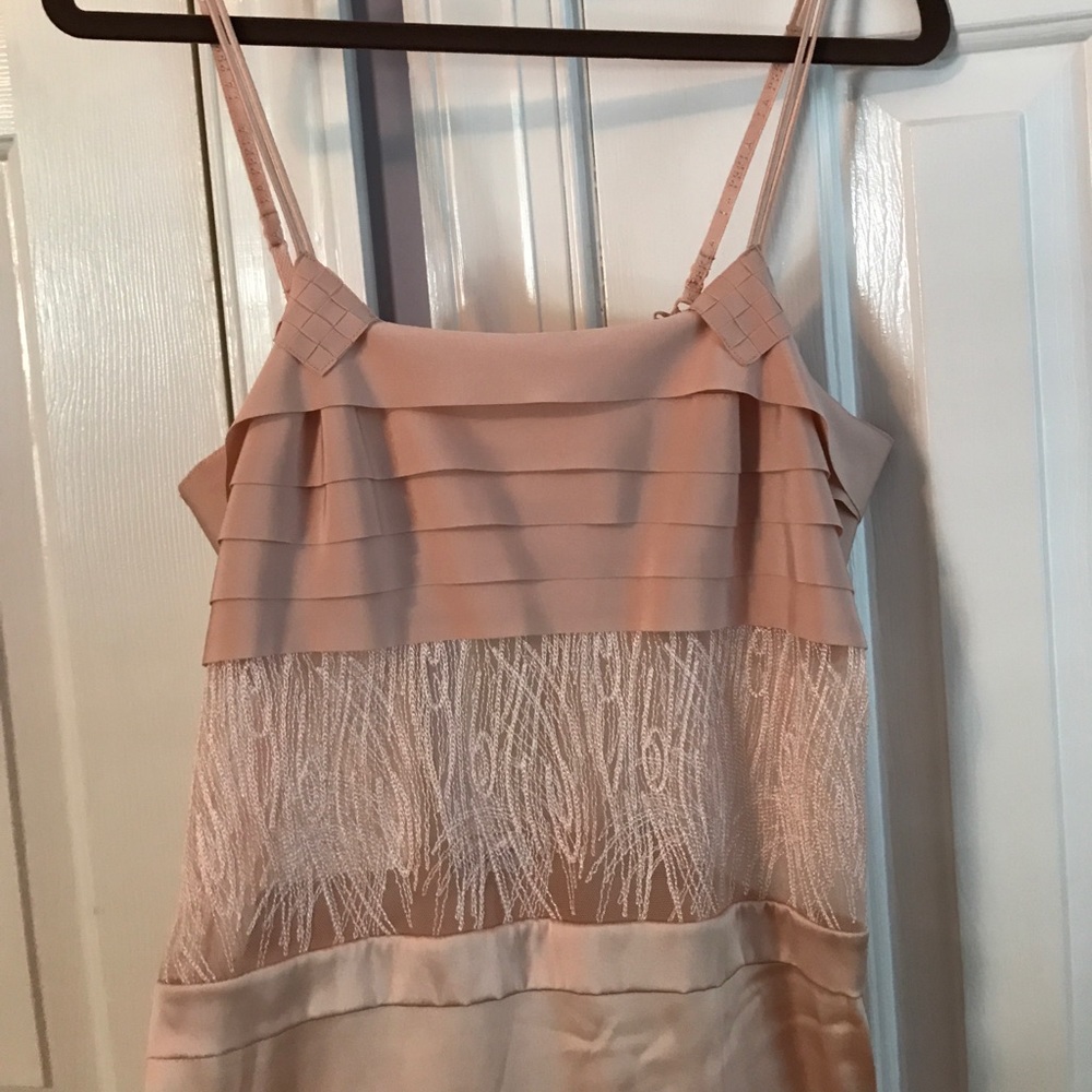 La perla blush pink slip dress