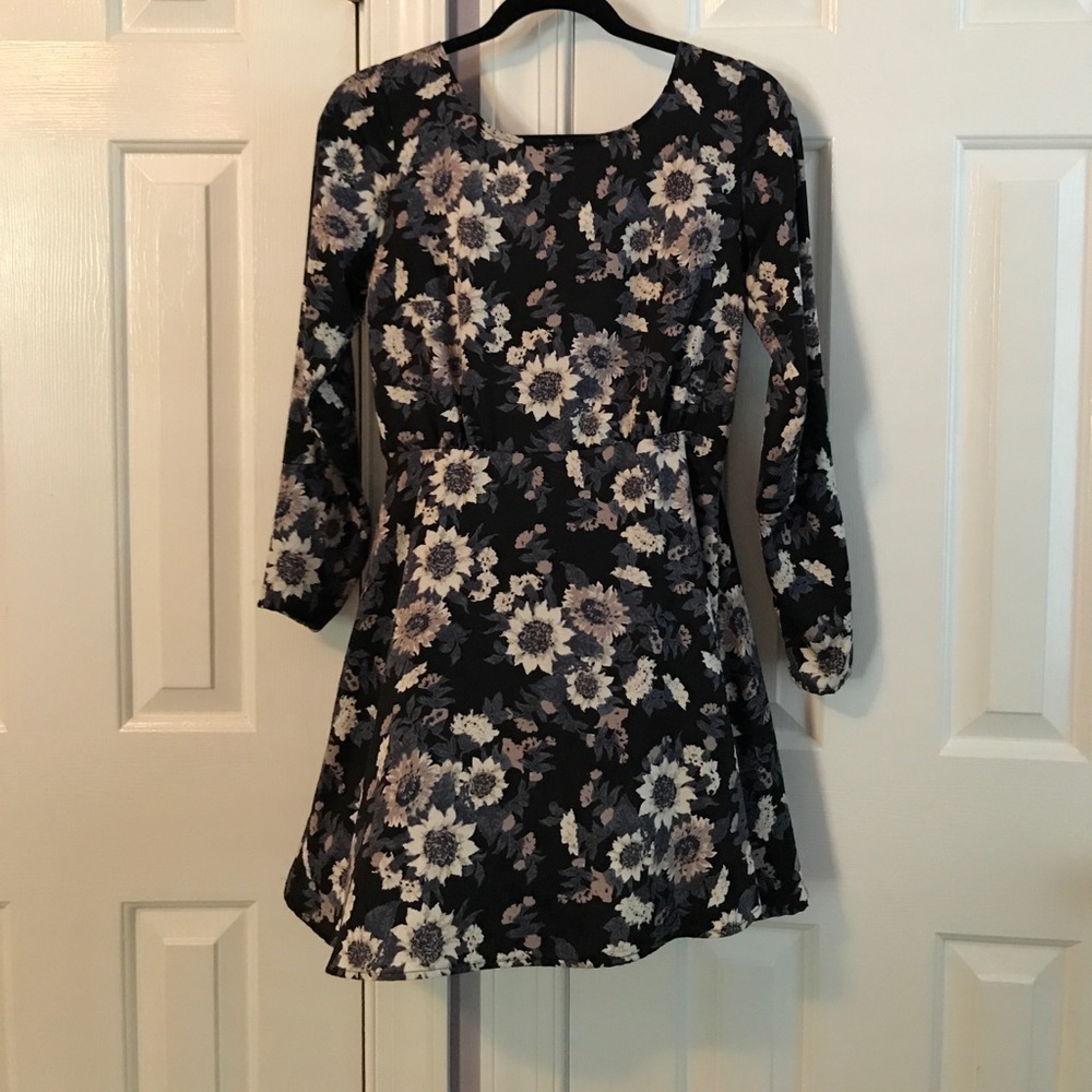 Free people floral patterned long sleeve dress