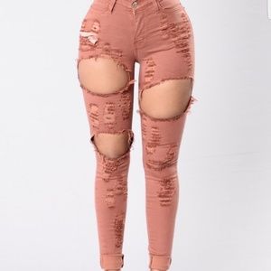 Fashion Nova Destressed Jeans