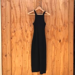 BILLABONG black ribbed midi dress
