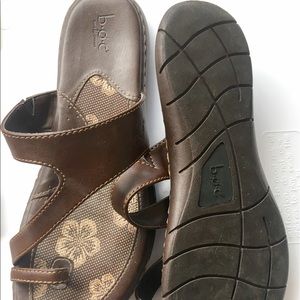 Boc leather brown toe sandals