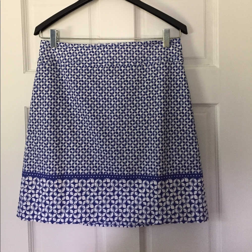 NWT Talbots blue and white skirt, 8.