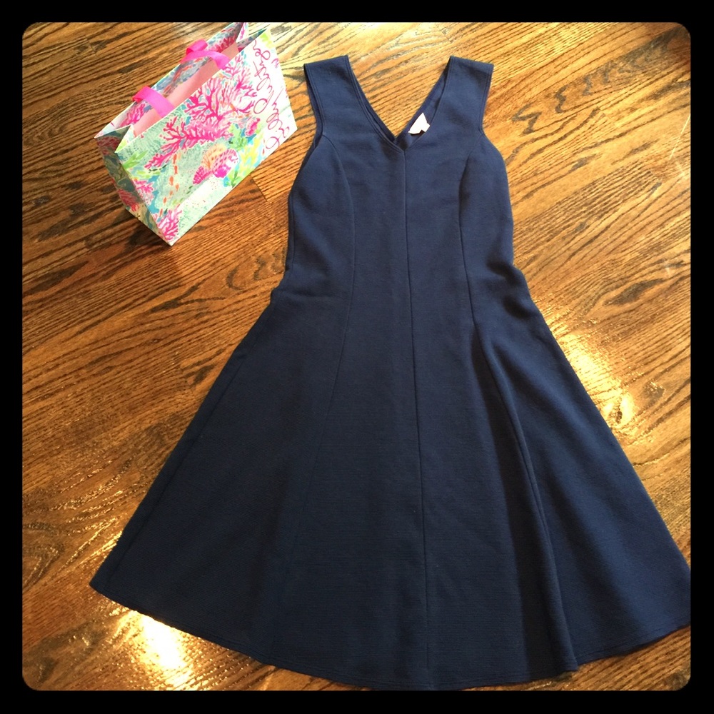 EUC Lilly Pulitzer Dahlia Dress Navy Sz XS