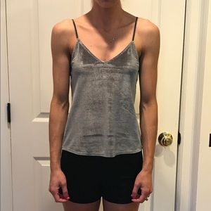 NWOT Grey velvet tank size small