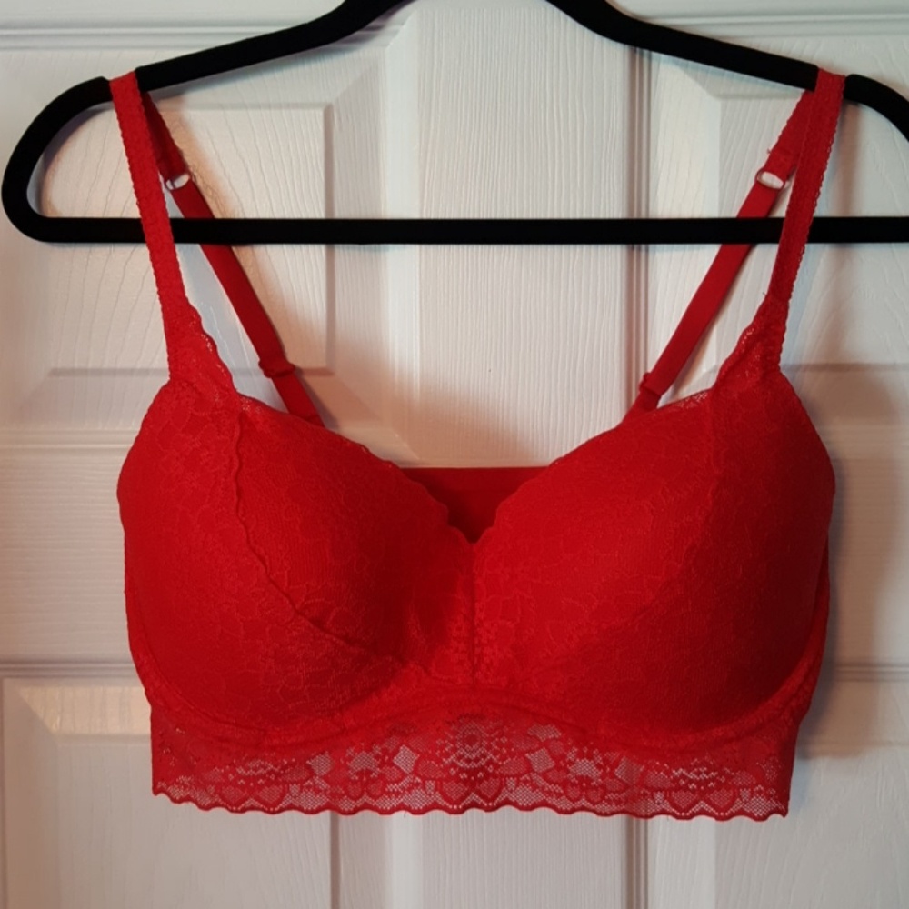VS PINK Sexy Red Lace Bralette